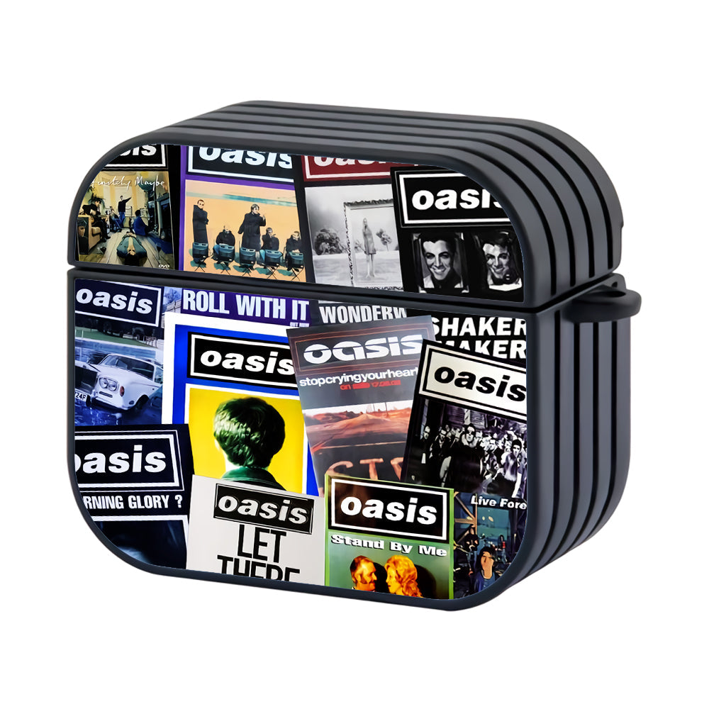 Oasis Cover Album Collage Hard Plastic Case Cover For Apple Airpods 4 - Ezzystore