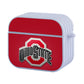 Ohio State Logo Red Background Hard Plastic Case Cover For Apple Airpods 3