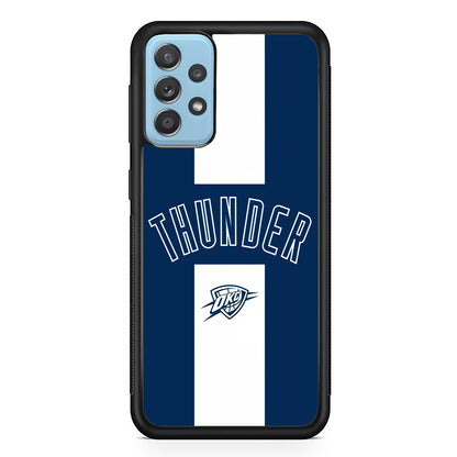 Oklahoma City Thunder Stripe White Samsung Galaxy A72 Case