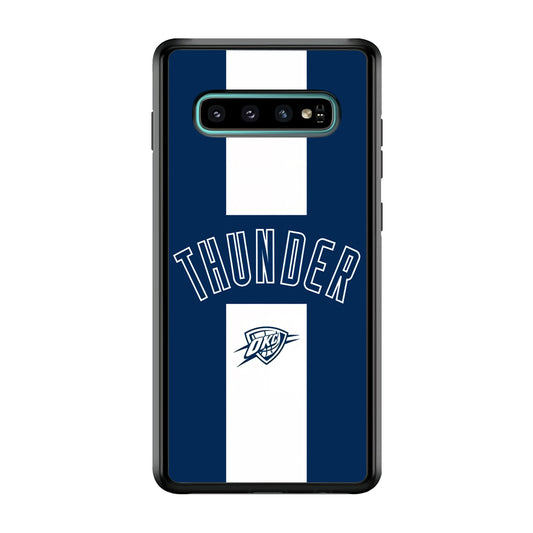 Oklahoma City Thunder Stripe White Samsung Galaxy S10 Plus Case