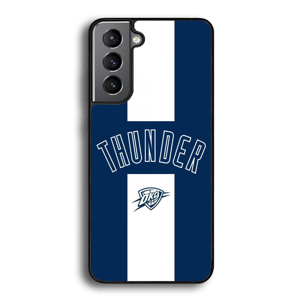 Oklahoma City Thunder Stripe White Samsung Galaxy S24 Case - Ezzystore