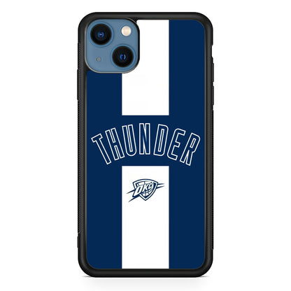 Oklahoma City Thunder Stripe White iPhone 15 Case