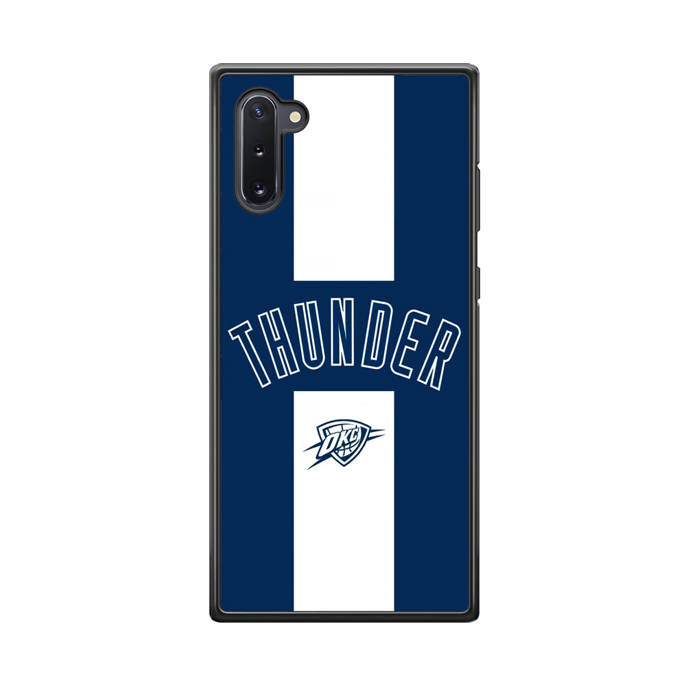 Oklahoma City Thunder Stripe White Samsung Galaxy Note 10 Case