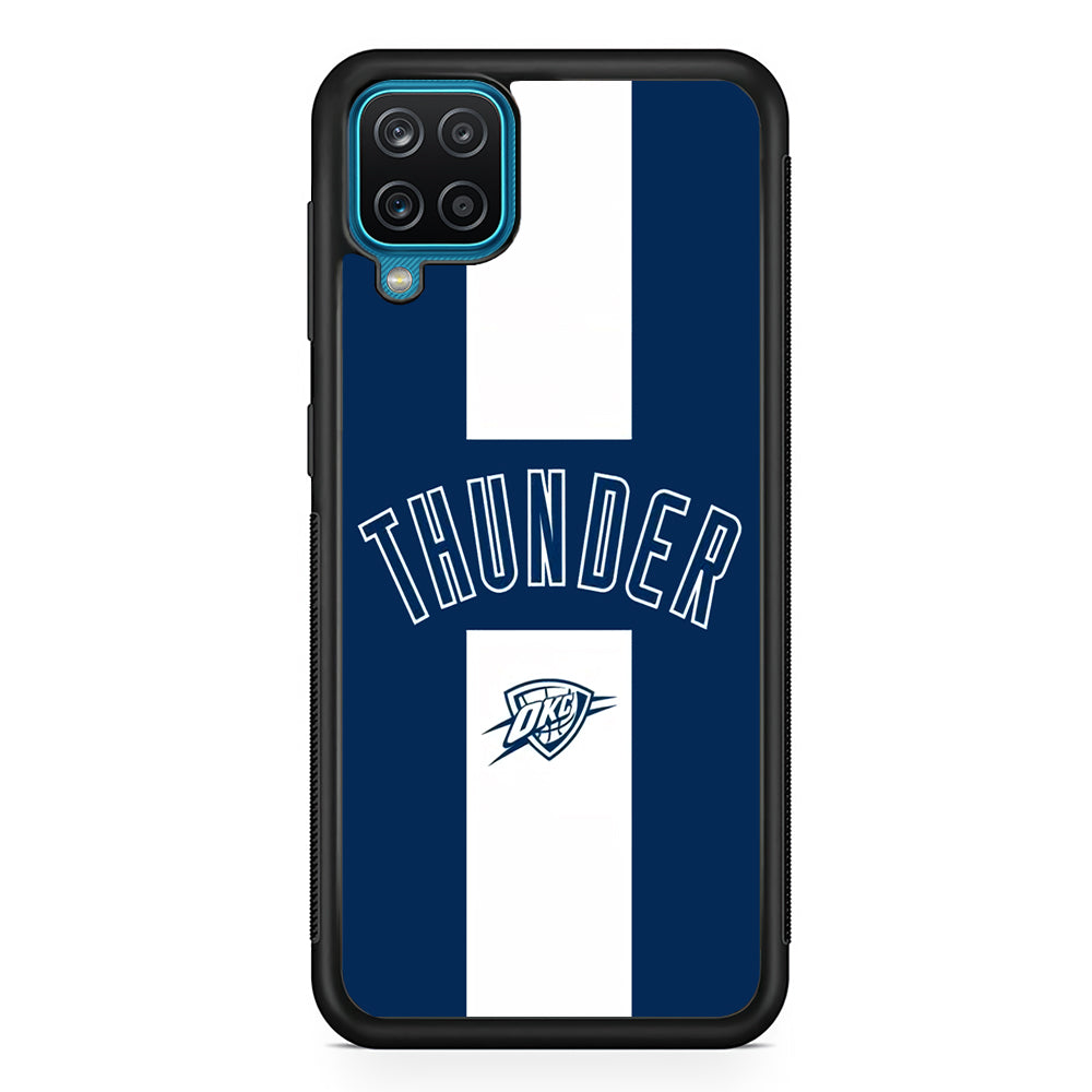 Oklahoma City Thunder Stripe White Samsung Galaxy A12 Case