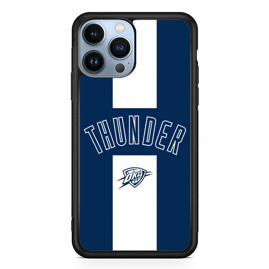 Oklahoma City Thunder Stripe White iPhone 14 Pro Case