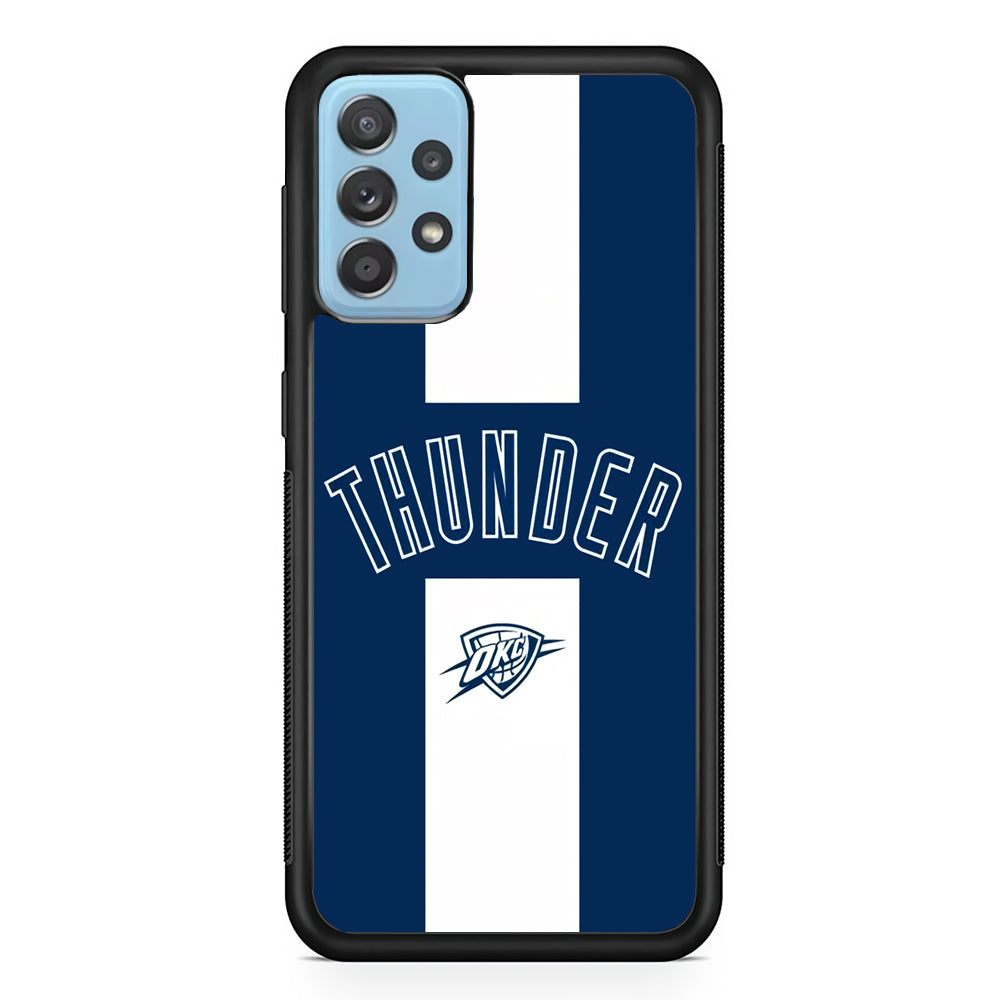 Oklahoma City Thunder Stripe White Samsung Galaxy A52 Case