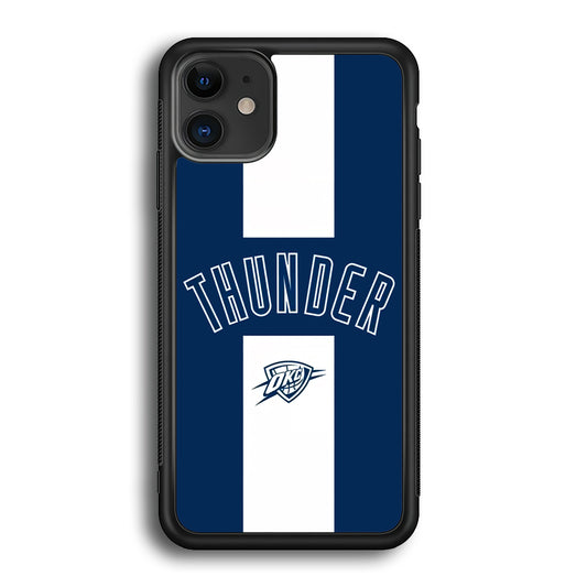 Oklahoma City Thunder Stripe White iPhone 12 Case
