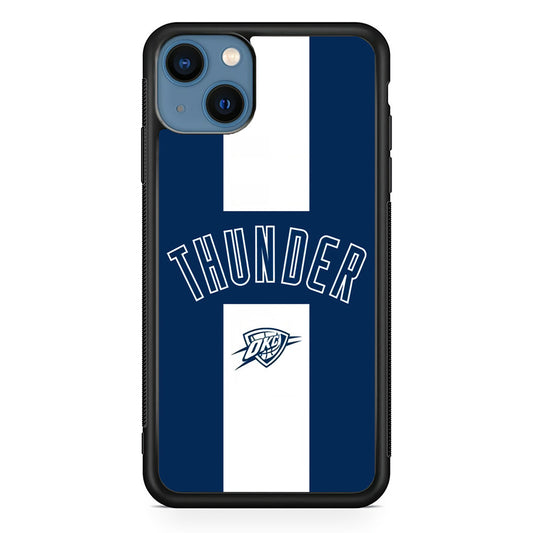 Oklahoma City Thunder Stripe White iPhone 14 Plus Case
