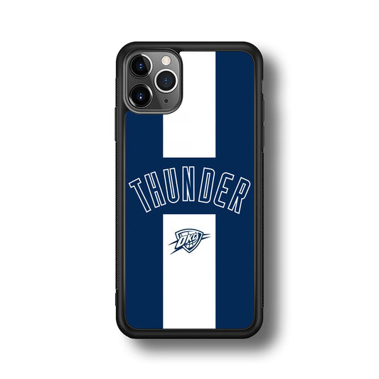 Oklahoma City Thunder Stripe White iPhone 11 Pro Case
