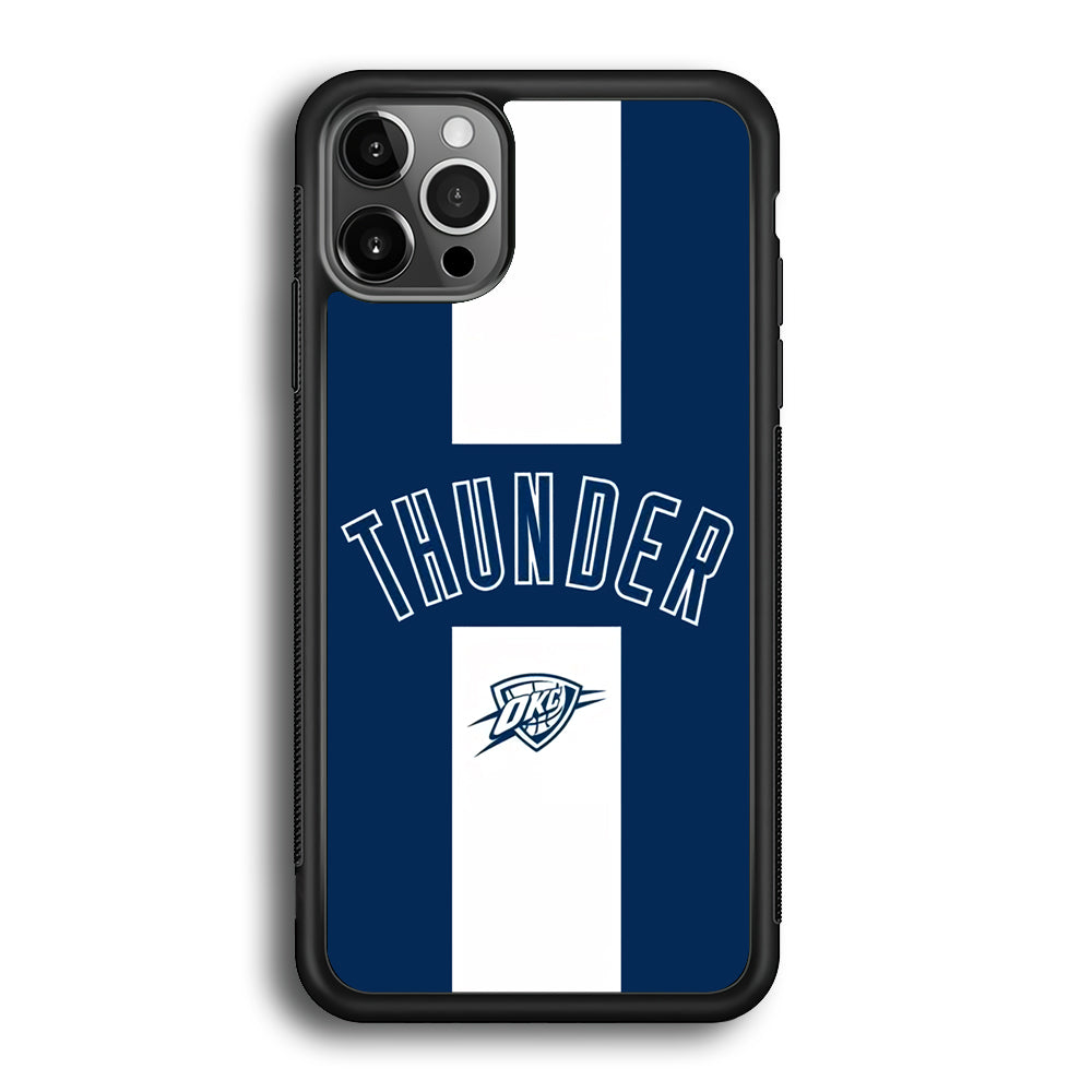 Oklahoma City Thunder Stripe White iPhone 12 Pro Case