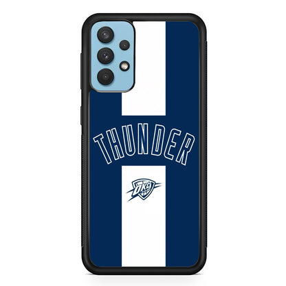 Oklahoma City Thunder Stripe White Samsung Galaxy A32 Case