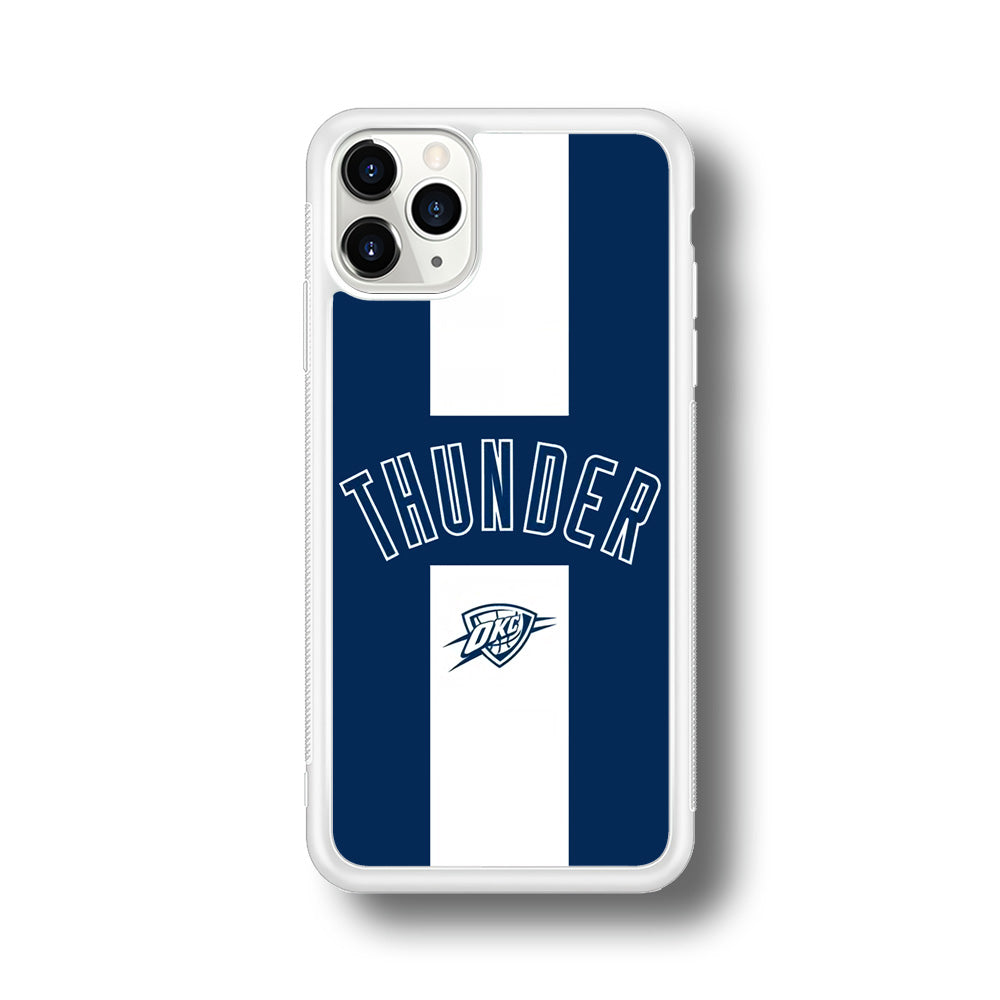 Oklahoma City Thunder Stripe White iPhone 11 Pro Case