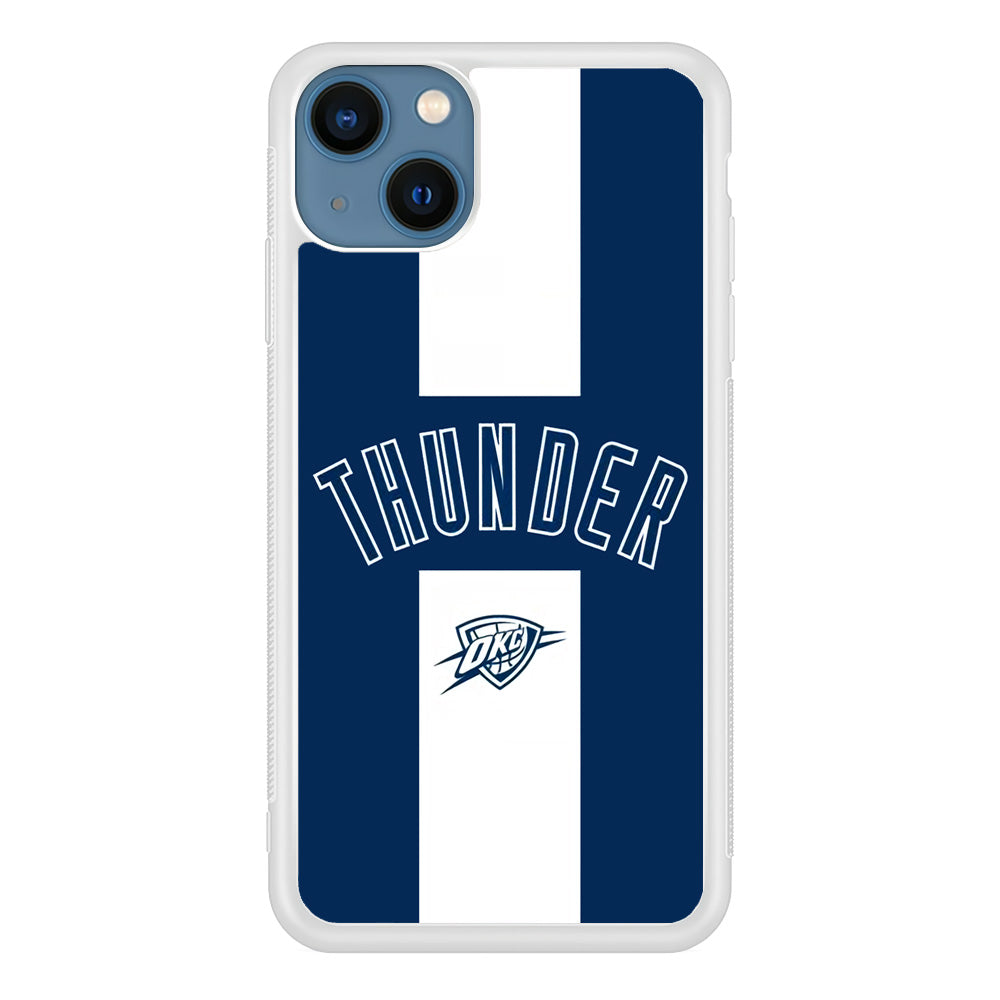 Oklahoma City Thunder Stripe White iPhone 15 Case