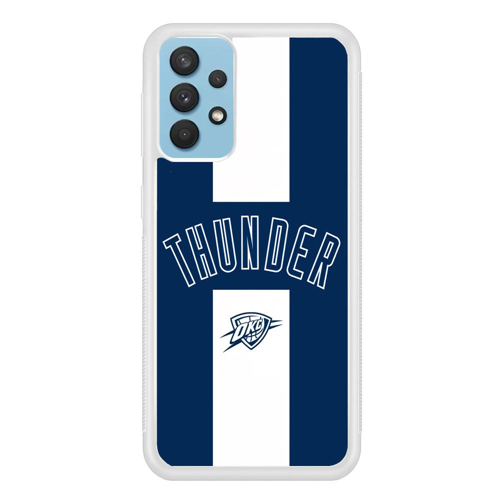 Oklahoma City Thunder Stripe White Samsung Galaxy A32 Case