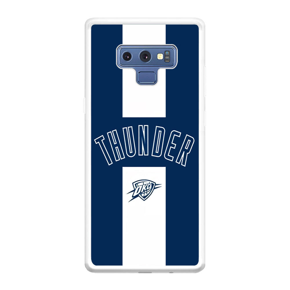 Oklahoma City Thunder Stripe White Samsung Galaxy Note 9 Case