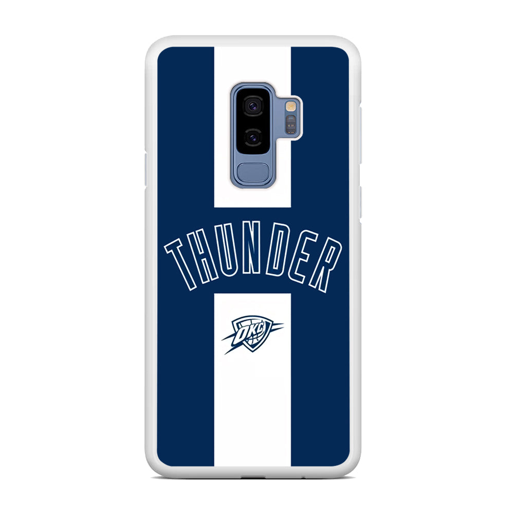 Oklahoma City Thunder Stripe White Samsung Galaxy S9 Plus Case