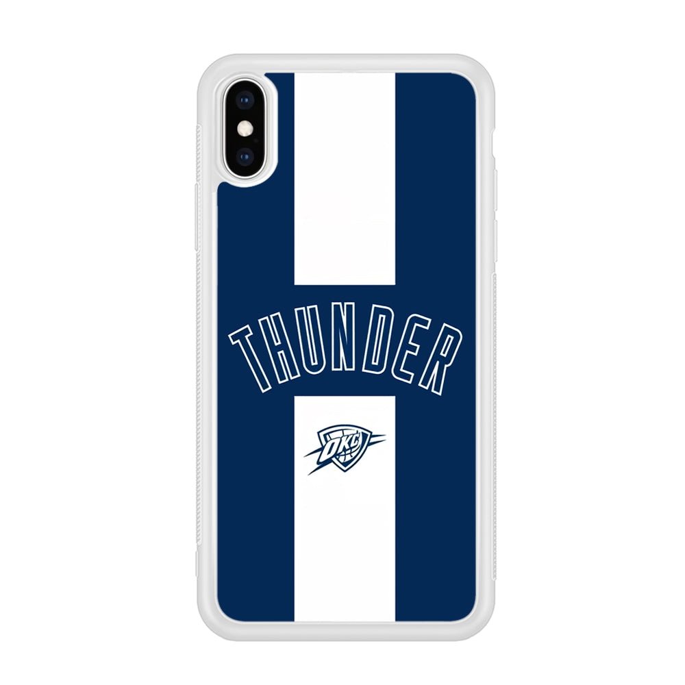 Oklahoma City Thunder Stripe White iPhone X Case