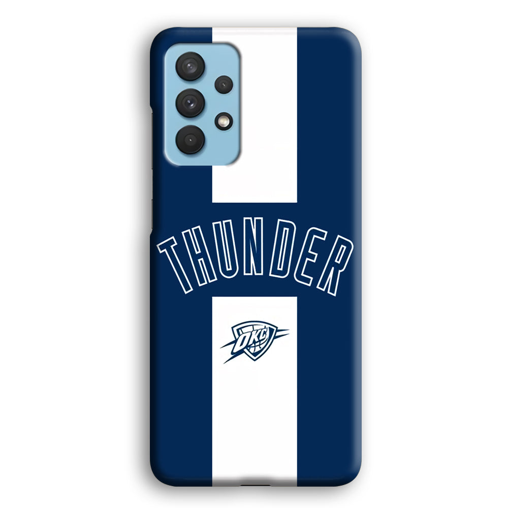 Oklahoma City Thunder Stripe White Samsung Galaxy A32 Case