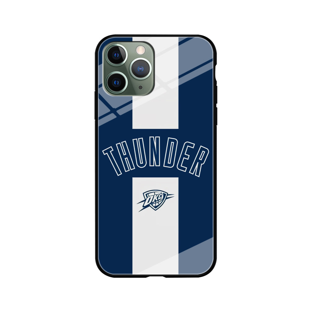 Oklahoma City Thunder Stripe White iPhone 11 Pro Case