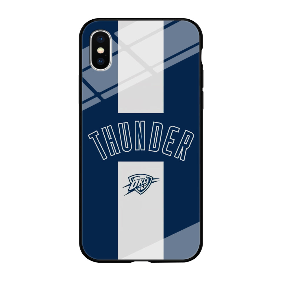 Oklahoma City Thunder Stripe White iPhone XS Case