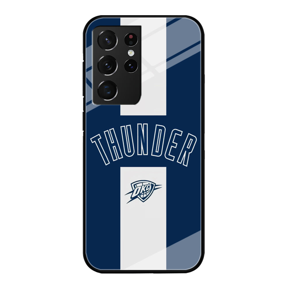 Oklahoma City Thunder Stripe White Samsung Galaxy S21 Ultra Case