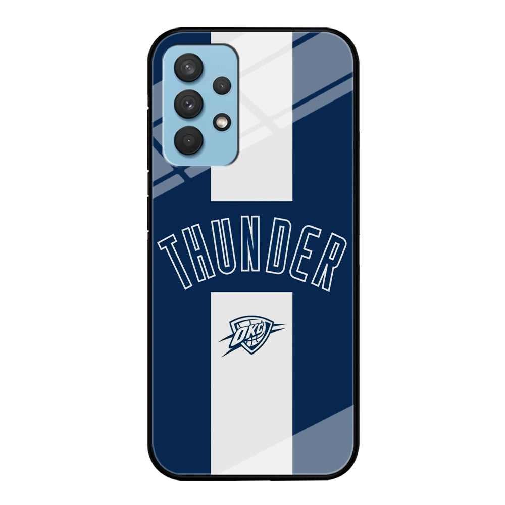 Oklahoma City Thunder Stripe White Samsung Galaxy A32 Case