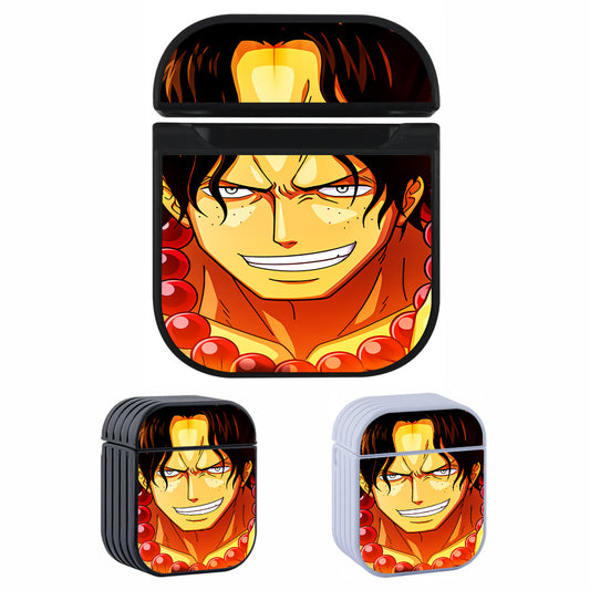 One Piece Ace Face Hard Plastic Case Cover For Apple Airpods
