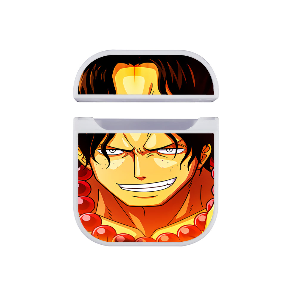 One Piece Ace Face Hard Plastic Case Cover For Apple Airpods