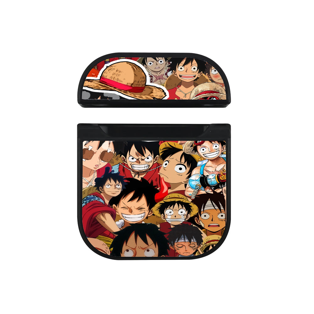 One Piece Luffy Expression Hard Plastic Case Cover For Apple Airpods