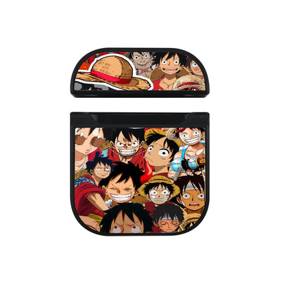 One Piece Luffy Expression Hard Plastic Case Cover For Apple Airpods