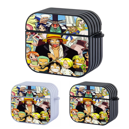 One Piece Luffy Family Hard Plastic Case Cover For Apple Airpods 3