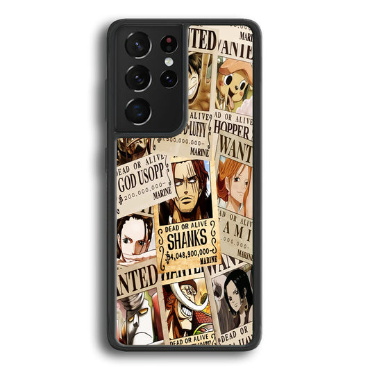One Piece Wanted Poster Samsung Galaxy S22 Ultra Case - Ezzystore