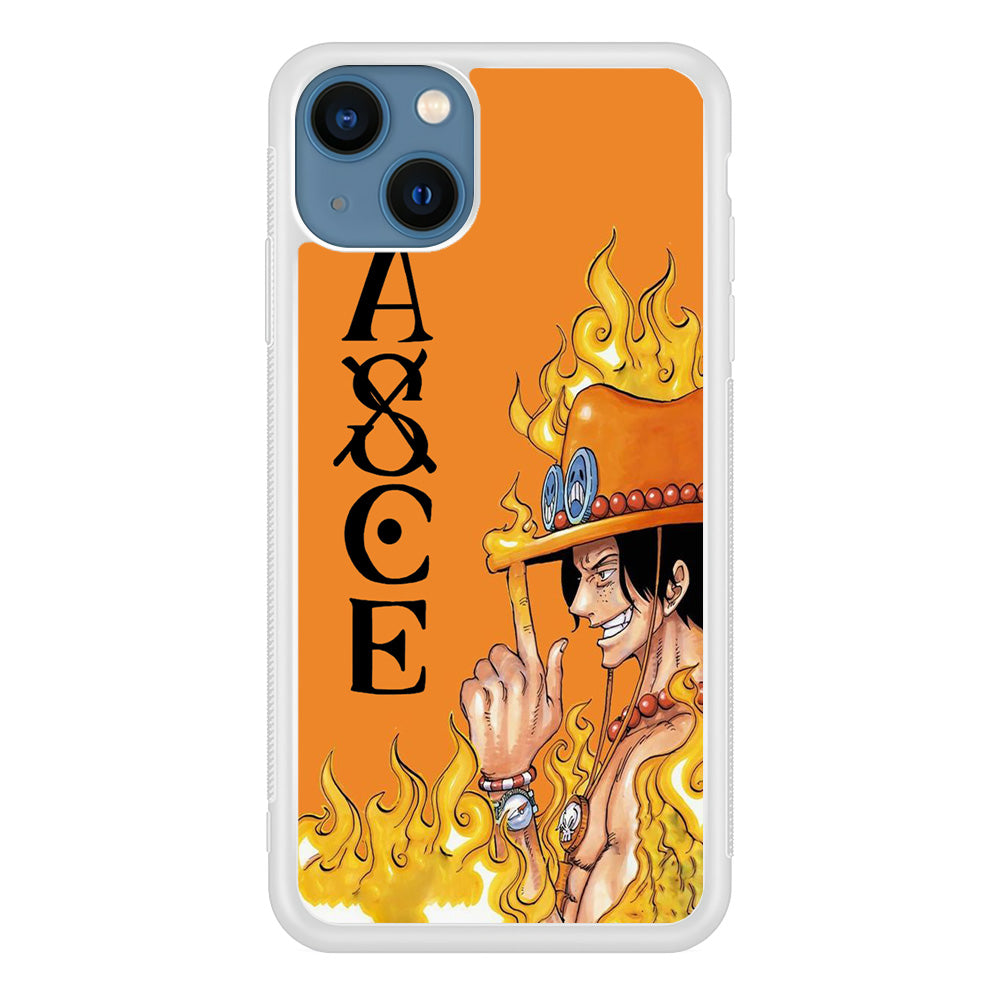 One Piece Ace Orange Tatto iPhone 15 Plus Case