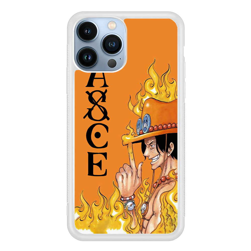 One Piece Ace Orange Tatto iPhone 15 Pro Max Case