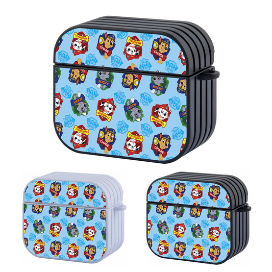 Paw Patrol Blue Background Hard Plastic Case Cover For Apple Airpods 3
