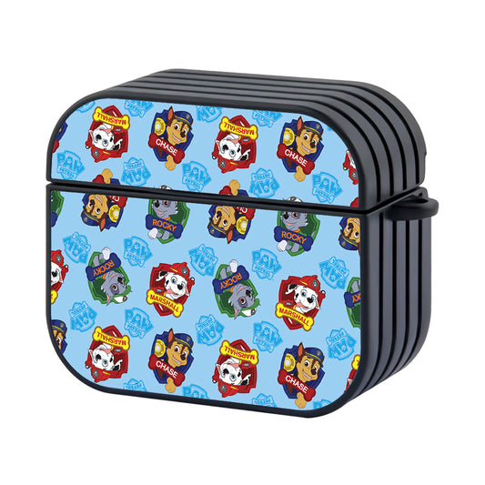 Paw Patrol Blue Background Hard Plastic Case Cover For Apple Airpods 3 - Ezzystore