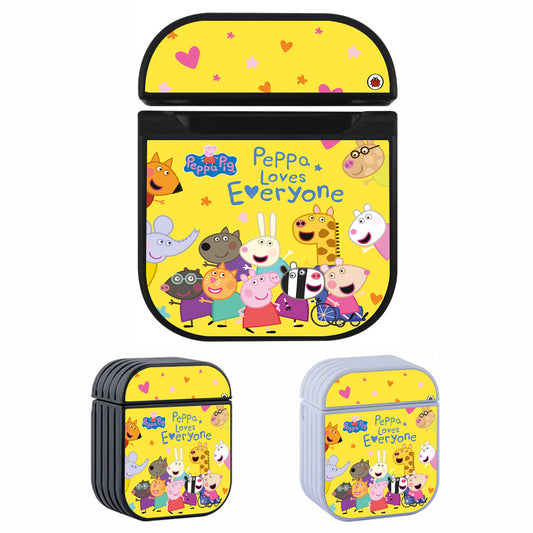 Peppa Pig Character Yellow Hard Plastic Case Cover For Apple Airpods