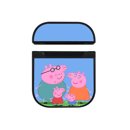 Peppa Pig Family Cartoon Hard Plastic Case Cover For Apple Airpods