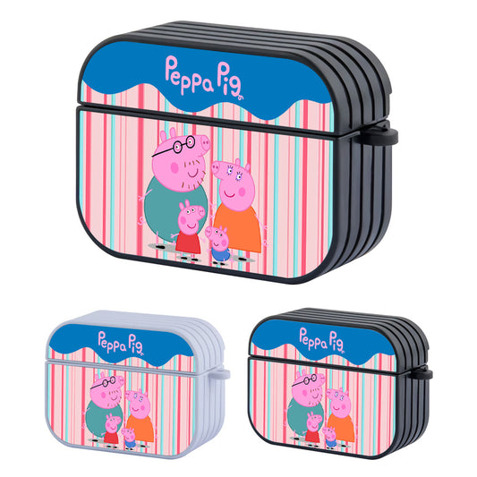 Peppa Pig Warmness of Family Hard Plastic Case Cover For Apple Airpods Pro