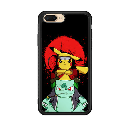 Pikachu Cosplay Naruto And Gamabunta iPhone 7 Plus Case