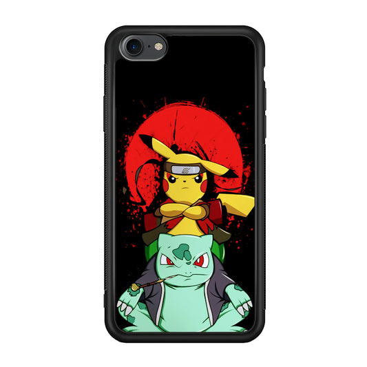 Pikachu Cosplay Naruto And Gamabunta iPhone 8 Case