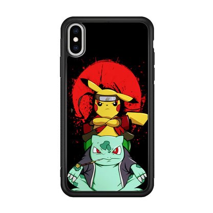 Pikachu Cosplay Naruto And Gamabunta iPhone X Case