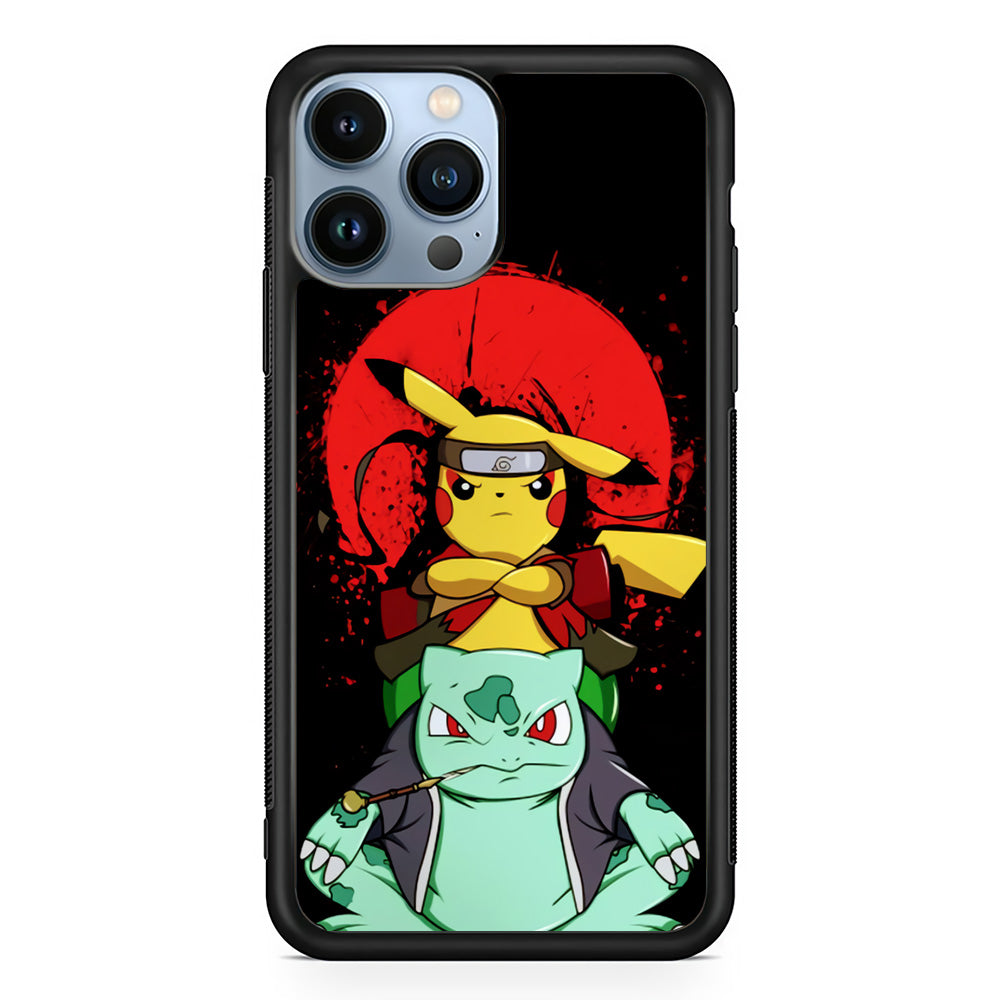 Pikachu Cosplay Naruto And Gamabunta iPhone 13 Pro Max Case