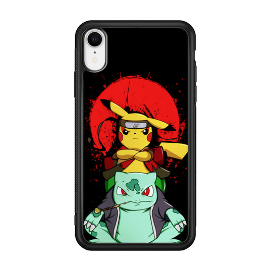 Pikachu Cosplay Naruto And Gamabunta iPhone XR Case