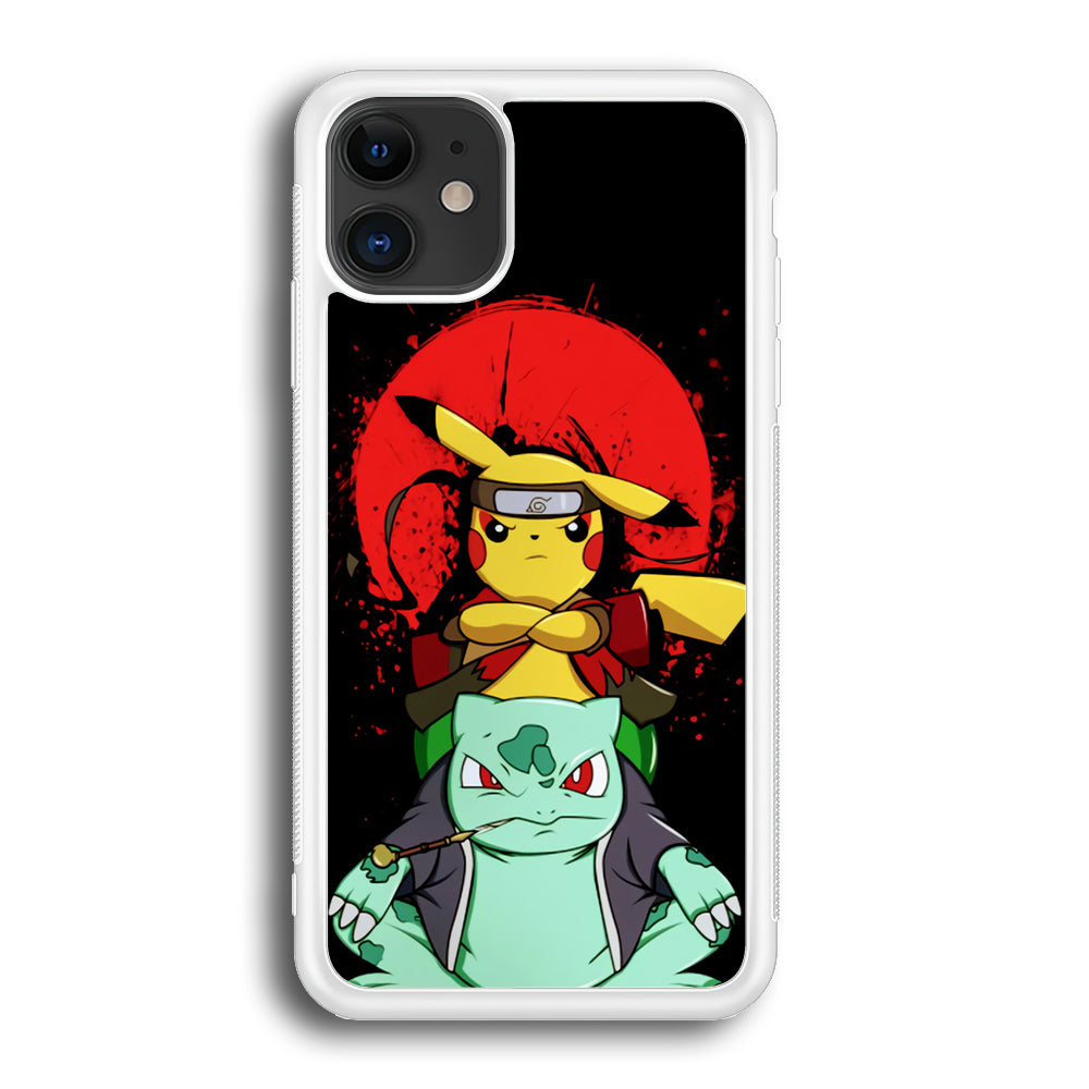 Pikachu Cosplay Naruto And Gamabunta iPhone 12 Case