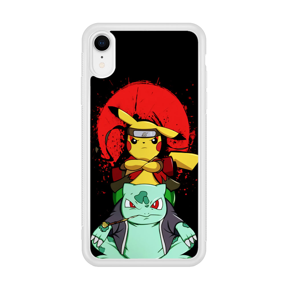 Pikachu Cosplay Naruto And Gamabunta iPhone XR Case