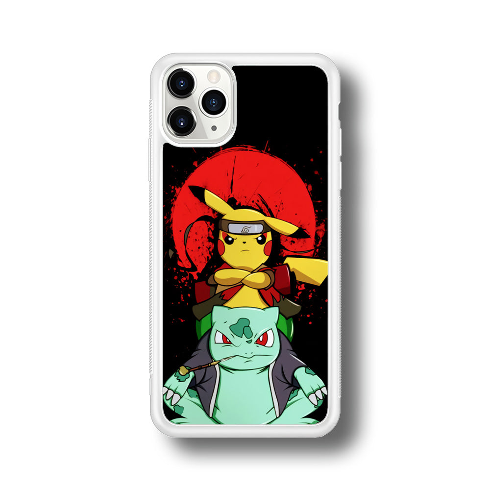 Pikachu Cosplay Naruto And Gamabunta iPhone 11 Pro Max Case