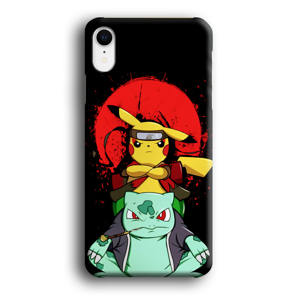 Pikachu Cosplay Naruto And Gamabunta iPhone XR Case