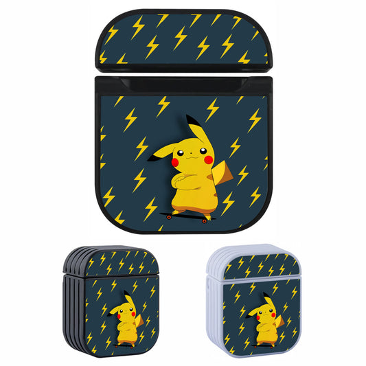 Pikachu Skateboard Hard Plastic Case Cover For Apple Airpods