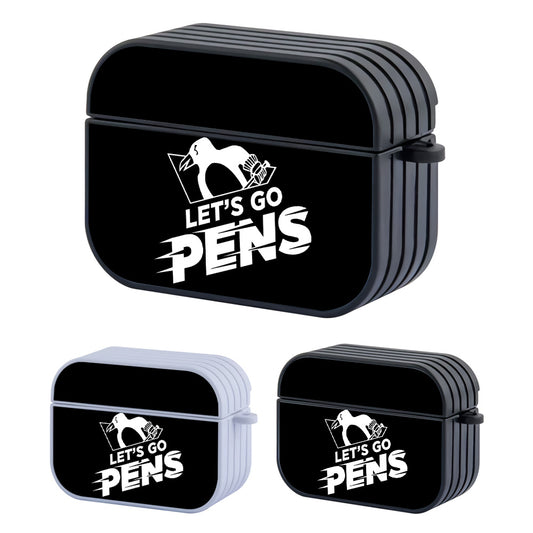 Pittsburgh Penguins Lets Go Pens Hard Plastic Case Cover For Apple Airpods Pro
